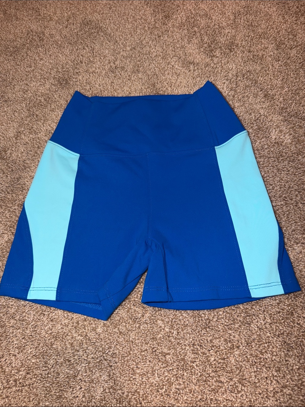 Five Dancewear- Two Tone Blue Shorts 3” Adult XS